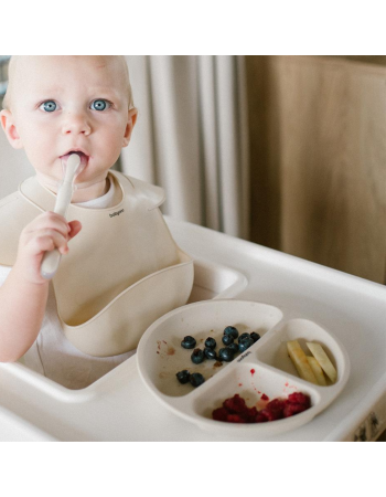 Babyono Baby Food Plate made of Silicone Beige