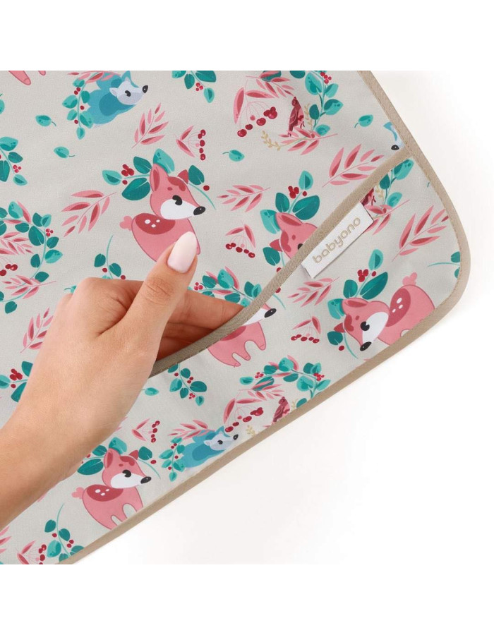 Babyono Waterproof Bib Fabric with Pocket Forest