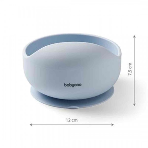 BabyOno: Μπολ σιλικόνης με βεντούζα-Μπλε