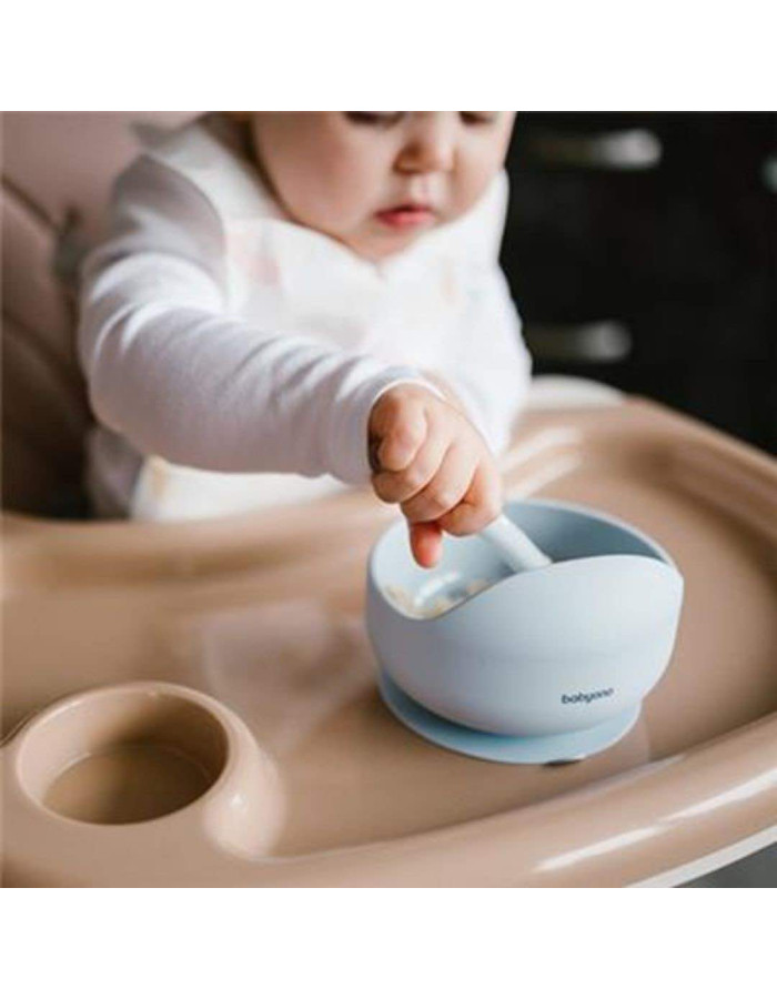 Babyono Baby Food Bowl made of Silicone Blue