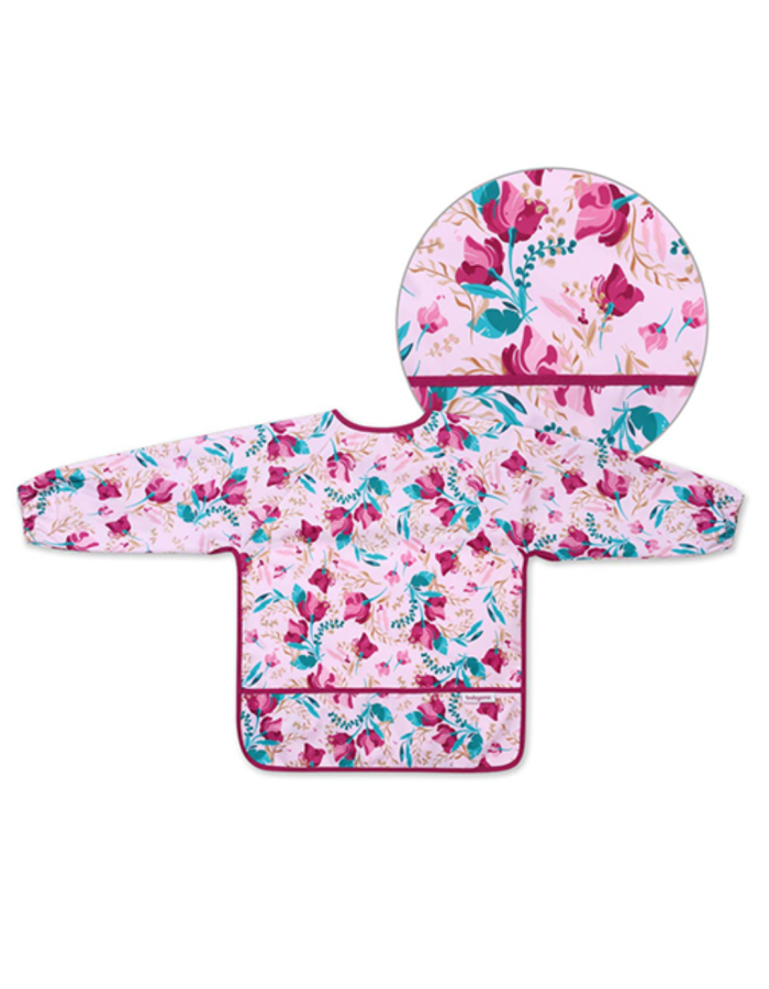 BabyOno: Αδιάβροχη σαλιάρα με μακρύ μανίκι 2-4years - FLORAL
