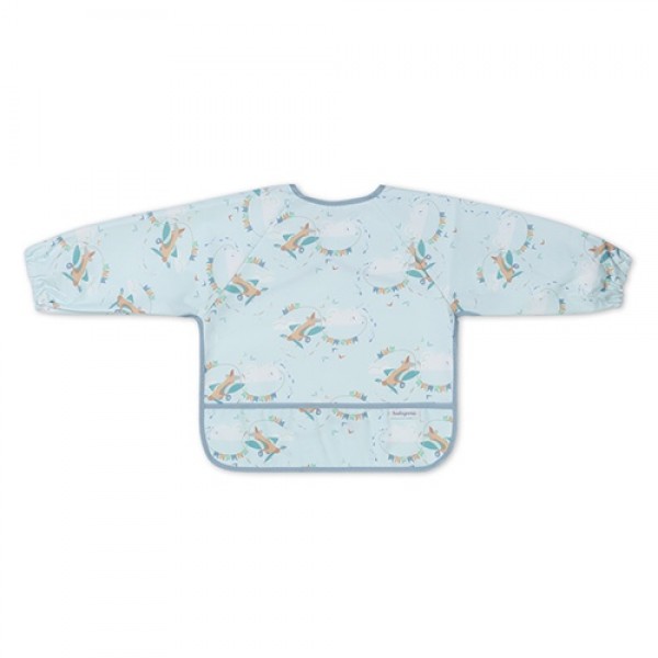 BabyOno: Αδιάβροχη σαλιάρα με μακρύ μανίκι 6m+ - αεροπλανάκι