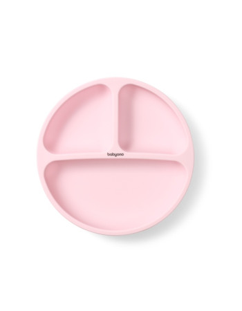 Babyono Baby Food Plate made of Silicone Pink