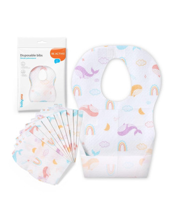 BabyOno: Σαλιάρες μία χρήσης με αδιάβροχη επίστρωση- 10 τμχ