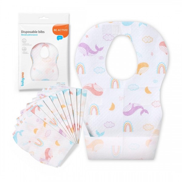 BabyOno: Σαλιάρες μία χρήσης με αδιάβροχη επίστρωση- 10 τμχ