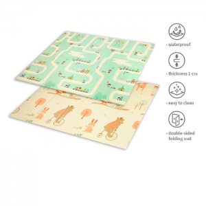Babyono: Folding Double-Sided Foam Floor Puzzle 180 x 200 cm