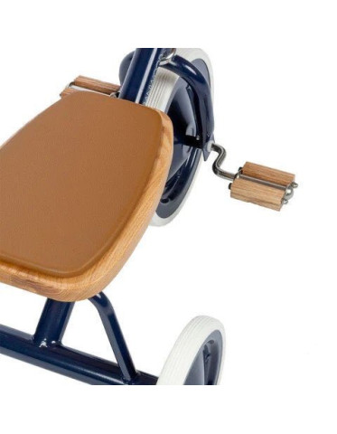 Banwood Kids Tricycle with Storage Basket & Push Handle for 2-6 Years Blue