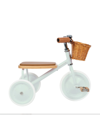 Banwood Kids Tricycle with Storage Basket for 2-6 Years Green