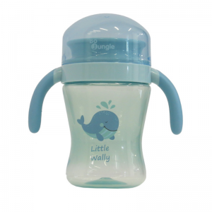 Bo Jungle: 360° educational children's cup with handles and lid - 240 ml - whale