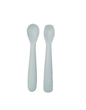 Bo Jungle Silicone Baby Cutlery Set with Spoons B-Spoon 2pcs Light Blue