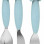 Bo Jungle Metal Baby Cutlery Set B-Silicone 3pcs Blue