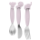 Bo Jungle Metal Baby Cutlery Set B-Silicone 3pcs Pink