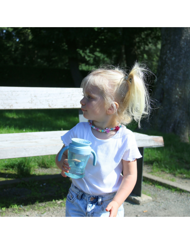 Bo Jungle: 360° educational childrens cup with handles and lid - 240 ml - whale