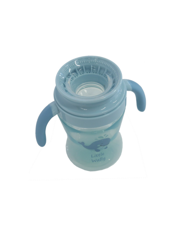 Bo Jungle: 360° educational childrens cup with handles and lid - 240 ml - whale
