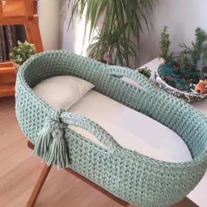 Χειροποίητη Καλαθούνα για βρέφη Sage green Χειροποίητη Καλαθούνα για βρέφη Sage green