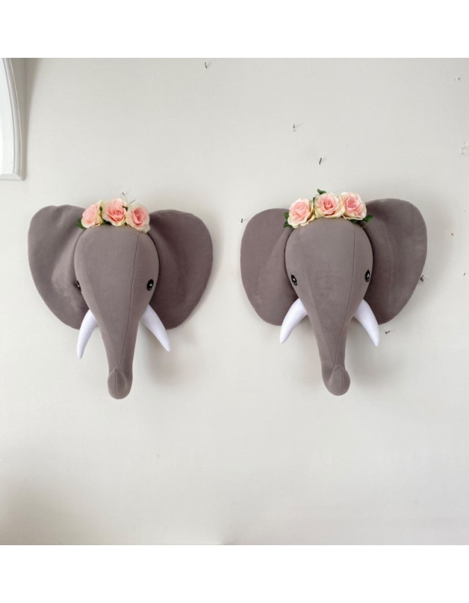 Elephant with flowers Wall Decoration