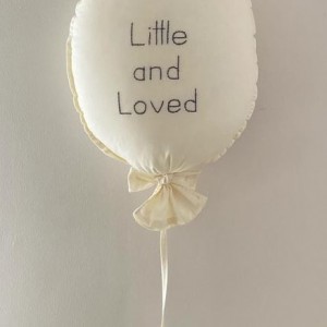 Fabric Kids Decorative Wall Hanging 35x50cm White - Little and loved