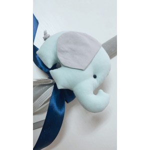 Handmade Easter candle with handmade elephant.