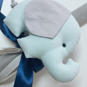 Handmade Easter candle with handmade elephant.