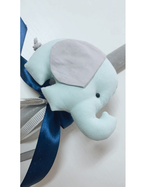 Handmade Easter candle with handmade elephant.