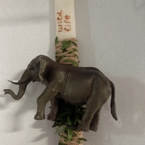 Handmade elephant scented candle