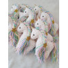 Handmade Easter candle with handmade unicorn