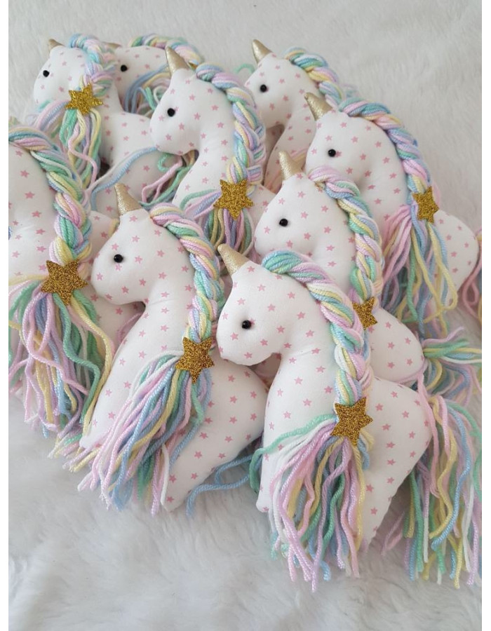 Handmade Easter candle with handmade unicorn