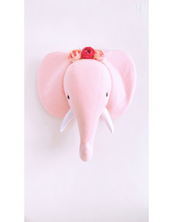 Ελέφαντας baby pink Διακοσμητικό Τοίχου