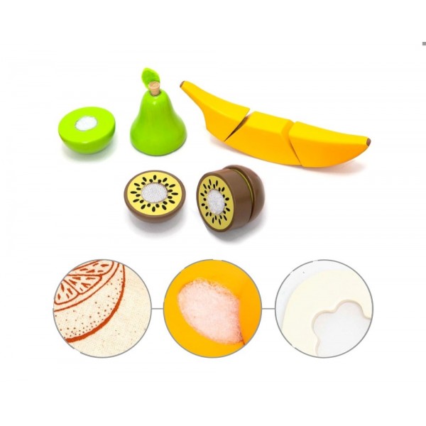 Ξύλινο Σετ: Μαθαίνω να Κόβω Φρούτα