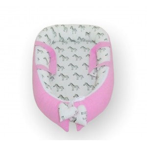 Φωλια ύπνου για μώρα pink Zebra 2Πλής όψης