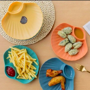 Πιάτο Κοχύλι με 2 θέσεις κιτρινο