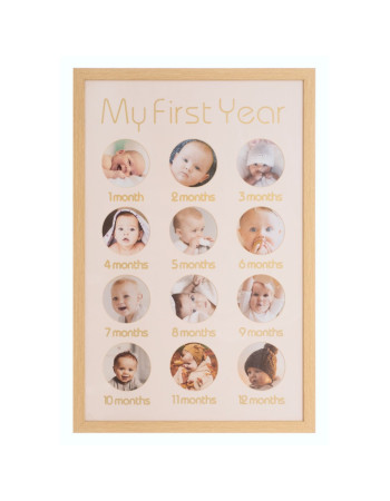 Frame of 12 photos for the first year