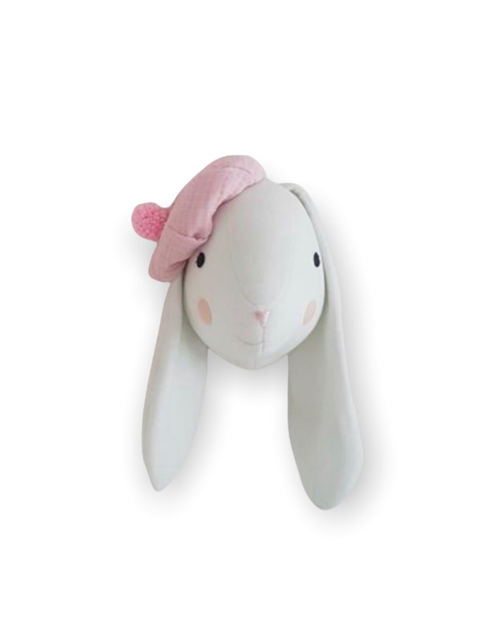 White bunny with  hat