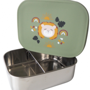 Lunch Box Σιλικόνης Λιοντάρι Olive