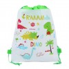 Children's backpack excursion-beach backpack white with dinosaurs 36x27 polyester