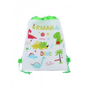 Παιδικό σακίδιο τσάντα πλάτης εκδρομής-παραλίας λευκό με δεινόσαυρους 36x27 polyester