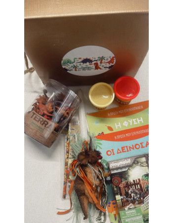 Easter gift set with dinosaur candle