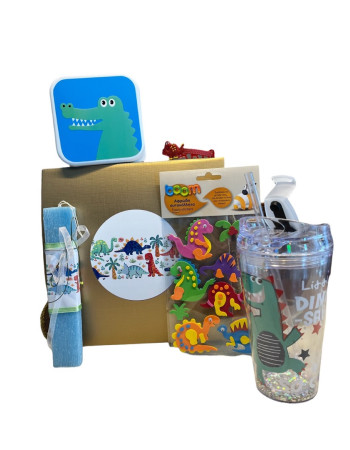 Gift set with Easter candle-Dinosaurs