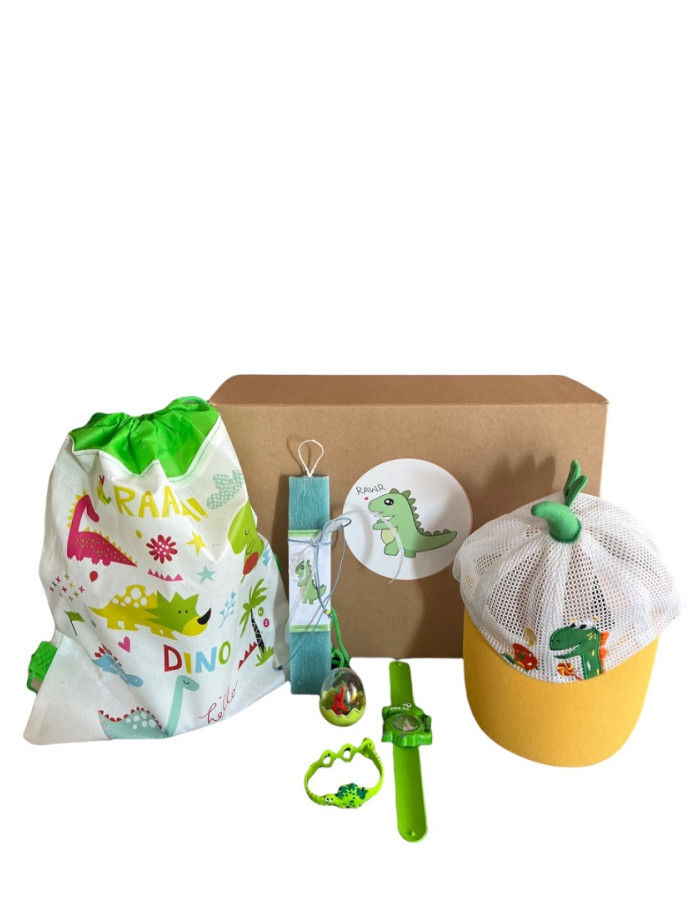 Gift set with Easter candle-Dinosaurs