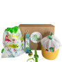  Gift set with Easter candle-Dinosaurs