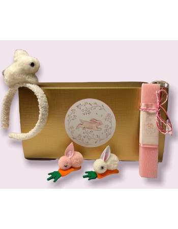 Gift set with Easter candle-Bunny