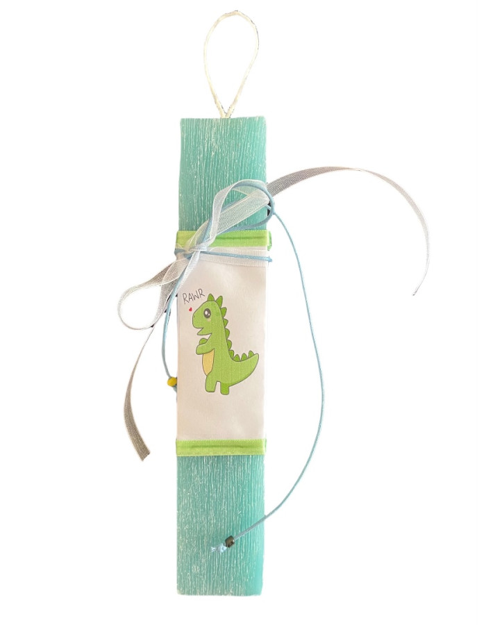 Gift set with Easter candle-Dinosaurs
