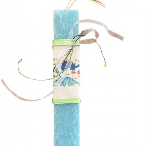 Gift set with Easter candle-Dinosaurs