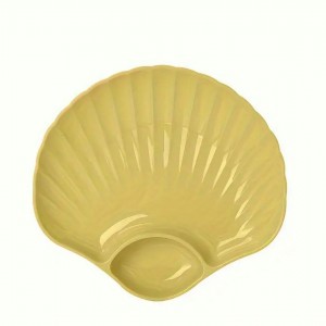 Πιάτο Κοχύλι με 2 θέσεις κιτρινο