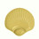 Shell plate with 2 places yellow
