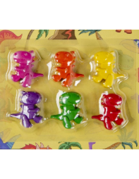 6 pieces of dinosaur crayons