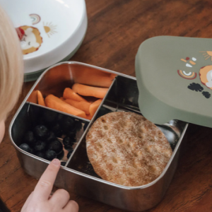 Lunch Box Σιλικόνης Λιοντάρι Olive