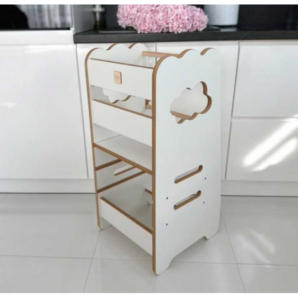 ???? Plush Nest Ξύλινος πύργος εκμάθησης 2 επιπέδων Cloud Wooden Play