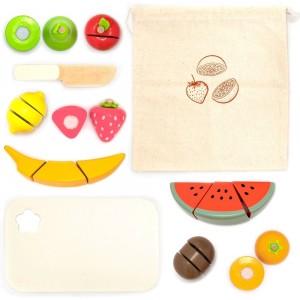 Ξύλινο Σετ: Μαθαίνω να Κόβω Φρούτα