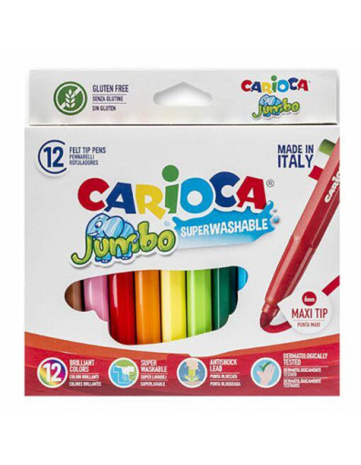 CARIOCA Μαρκαδόροι Jumbo 12 τμχ